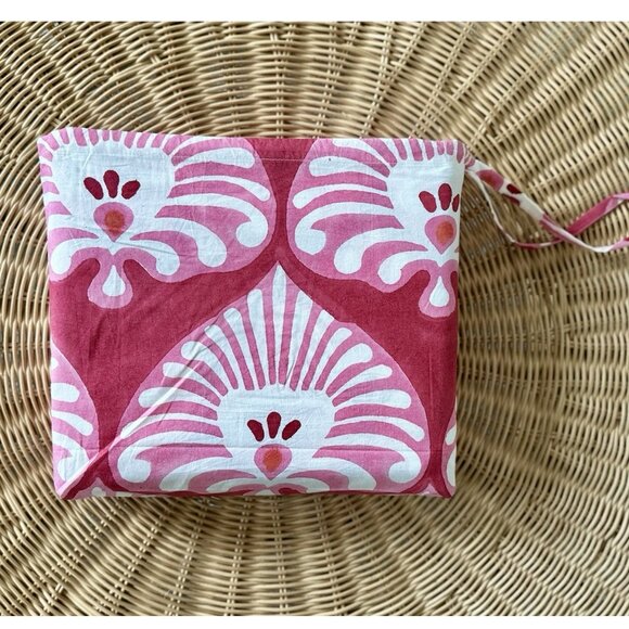 NWOT Serena & Lily Ramona/Palmetto Duvet Cover (Twin)-Pink/Red - Picture 1 of 3